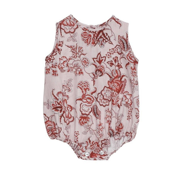 Scarlet Red Baby Romper (No. 812, Fabric No. 14)