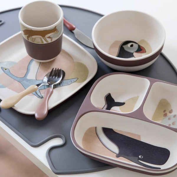Bamboo melamine dinner set
