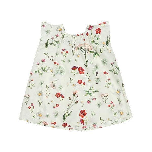 White Floral Baby Top (No. 838, Fabric No. 12)