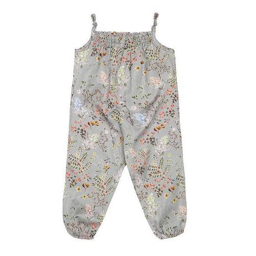 Grey Flower Baby Jumpsuit (No. 834, Fabric No. 13)