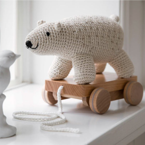 Crochet pull along toy