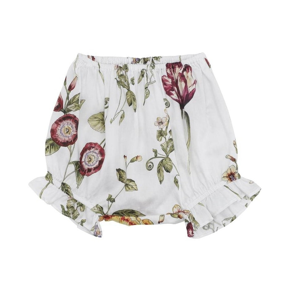 White Summer Baby Shorts (No. 837, Fabric No. 20)