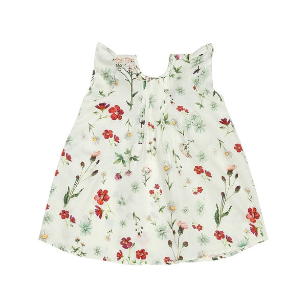 White Floral Baby Top (No. 838, Fabric No. 12)
