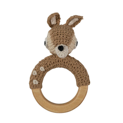 Crochet rattle on ring