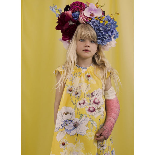Yellow Flower Dress (No. 101, Fabric No. 22)