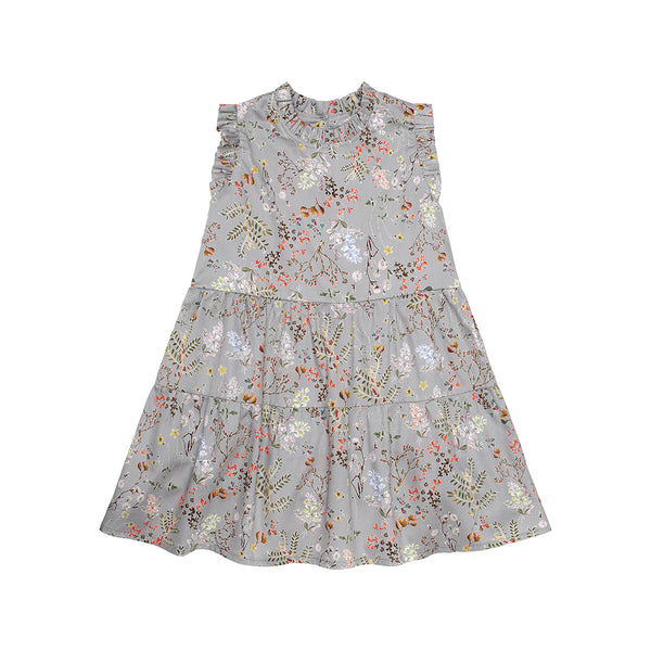 Grey Flower Dress (No. 125, Fabric No. 13)