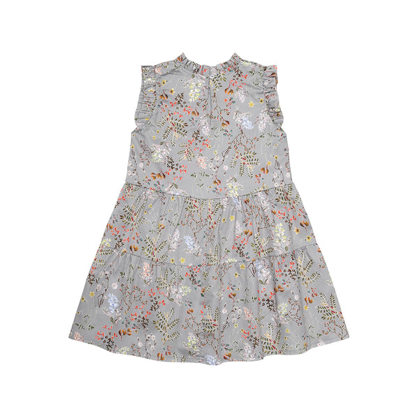 Grey Flower Dress (No. 125, Fabric No. 13)