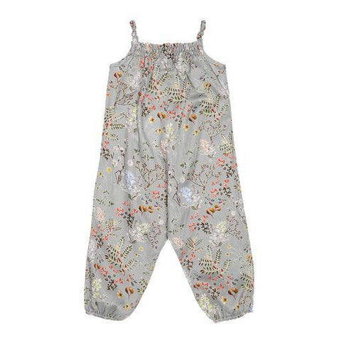 Grey Flower Baby Jumpsuit (No. 834, Fabric No. 13)