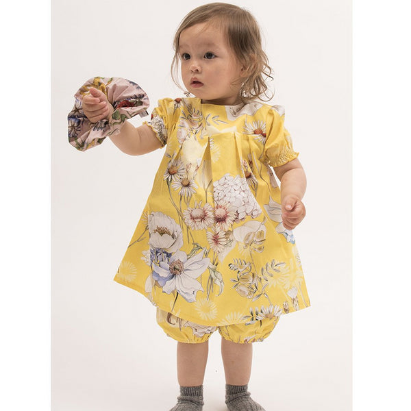 Yellow Flower Baby Shorts (No. 819, Fabric No. 22)